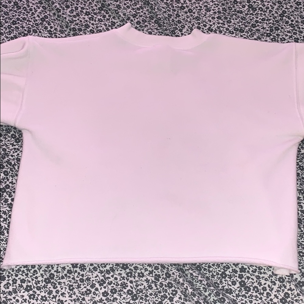White Mickey Mouse cropped long sleeve shirt - Picture 3 of 4